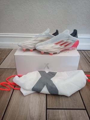 Youth Size 5 Adidas X Speedflow+ FG  White Spark Laceless Soccer Cleats (Rare)