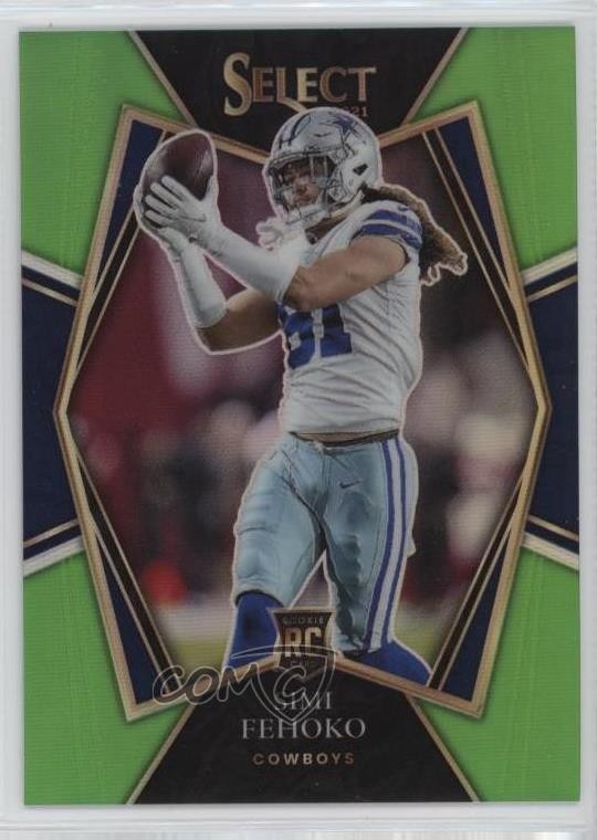2021 Select Premier Level Neon Green Prizm 44/49 Simi Fehoko #183 Rookie RC 11nu