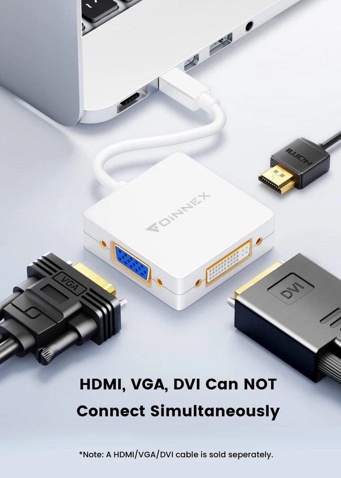 Mini DisplayPort to HDMI DVI VGA Adapter, 4K Microsoft Surface Video Display ... - Image 2 of 4