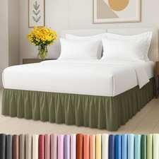 Bedskirt Full Size Ruffle - 12 inch Drop Dust Ruffle Bed Skirt with Platform ...