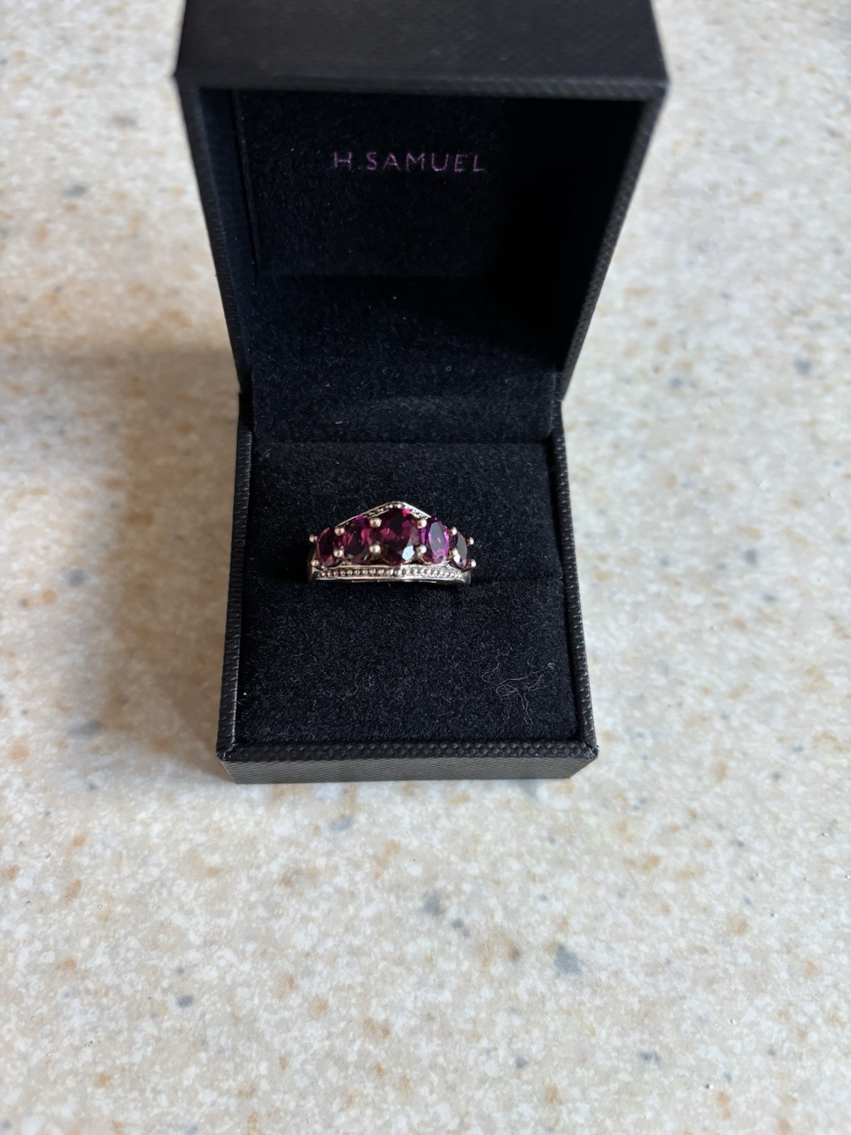 Beautiful Amethyst Stone Solid Silver With 18ct G… - image 1