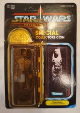 1984 Kenner Star Wars 92 Back Han Solo in Carbonite Chamber with Coin Nice Card