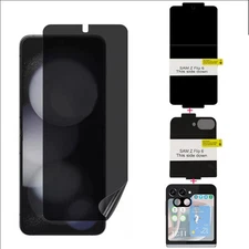 For Samsung Galaxy Z Flip 7 6 5 5G TPU Privacy Full Screen Protector/Camera Lens