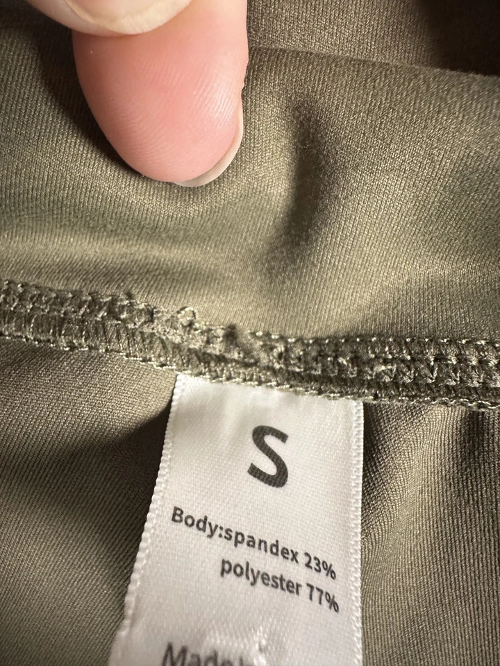 Women's Camo Leggings Size S Green Stretch High Rise Athletic Athleisure - Imagem 4 de 4