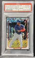 TOPPS 2015 Bowman Chrome The Farm's Finest Mini Francisco Lindor #FFM-FL PSA 10