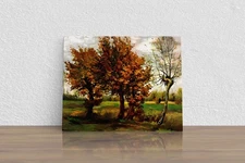 Vincent van Gogh "Autumn Landscape with Four " Canvas Print Wall Art Home Decor