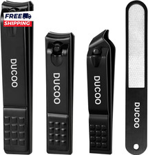 Nail Clipper Set  4 PCS Ultra Sharp Nail Clippers for Men  Women  Adults Toenail