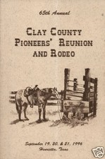 Clay County Pioneer Reunion, 1996 Henrietta, Texas  W8