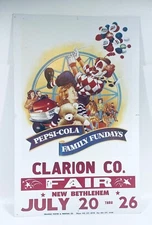 Clarion Co Fair New Bethlehem PA 14"x22" Pepsi Cola 7/20-26 dates