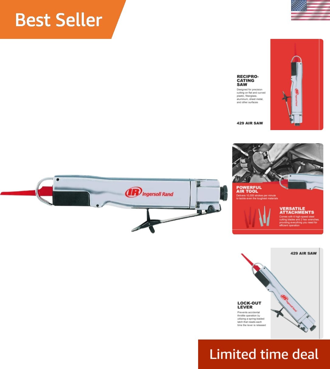 Ingersoll Rand 429 Heavy-Duty Air Reciprocating Saw - Precis
