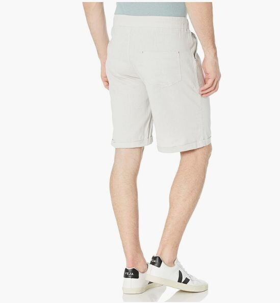 AMAZON ESSENTIALS Men's Size Large Shorts Linen Blend Classic Fit Light Grey eBay