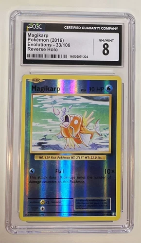 2016 Pokemon Magikarp Evolutions 33/108 Reverse Holo CGC 8 NM/MINT
