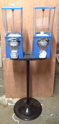 Two-Way Oak Vista Candy Toy Gumball Vending Machine No Pipe Stand BEAUTIFUL!!!