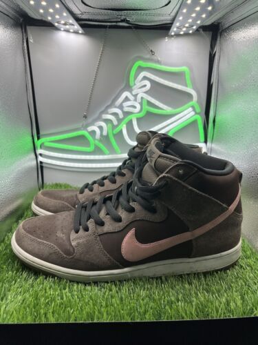Nike Dunk SB High Pro 2013 Chocolate Brown Pink White 305050-262 Size 13