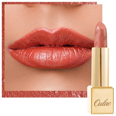 Lippenstift Metallic Glanz Finish Orangefarbener Farbton Hochpigmentierter Ke...
