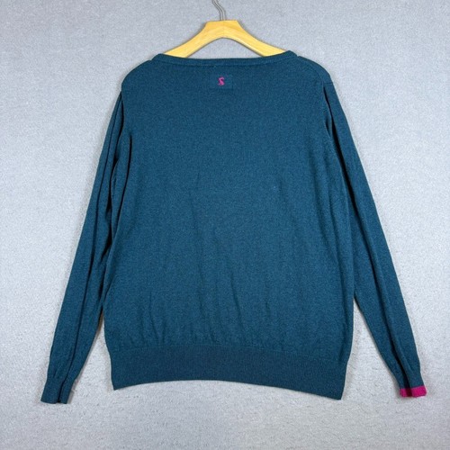 Joules Damen Pullover US 12 Draht Foxterrier Hund Urlaub Strick Blau Pulli - Bild 2 von 7