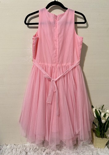 Justice Girls Pink Dress Sequins & Tulle Multi Layer Bottom Size 18 NWT Holidays - Picture 5 of 9