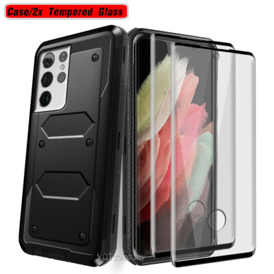 For Samsung Galaxy S20 + S21 S22 S23 Ultra Case Rugged Cover / Screen Protector