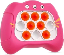 [NEW] Fast Push Bubble Pop Fidget Toy, Electronic Light Up Game Console - Pink