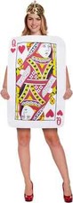 Adult Queen of Hearts Playing Card Fancy Dress Costume carnival Halloween Party