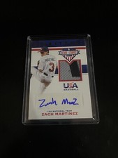2017 USA Baseball Stars & Stripes and Signatures Jersey /25 Zach Martinez Auto