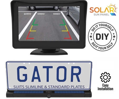 Gator 4.3" Wireless Solar Powered Reversing Camera, IP67, 12v-30v DC, - GRV43SKT