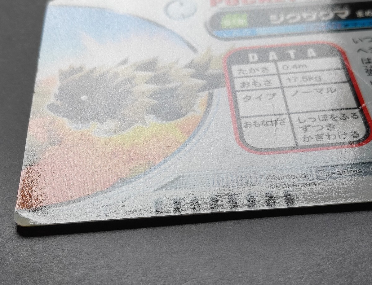 Zigzagoon Pokemon Zukan Card Japanese No.019 Rare Nintendo From