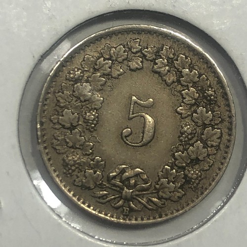 1944-B Switzerland Five Rappen Foreign Coin #1981 - Picture 2 of 2