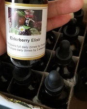 2oz organic elderberry elixir small handmade batches, stock up