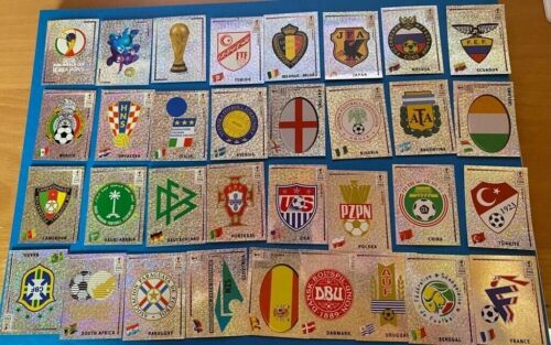 33 verschiedene Panini Germany WM 2002 Wappen Glitzerstickers siehe Fotos... - Bild 1 von 2