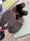 NURTURE BROWN TOOLED LEATHER "WILLOW" HIGH HEEL BOHO SLINGBACK CLOGS SZ 8 M — photo 2