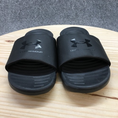 Under Armour Sandals Mens 11 D Ansa Graphic Slide Black Flats Casual Slip On - Picture 4 of 16