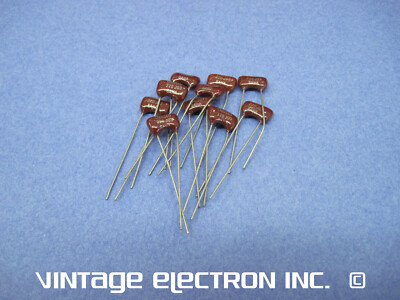 (10) SAHA Silver Mica Radial Capacitors: 22pF x 500VDC, 5% (J03 CM05 ED)