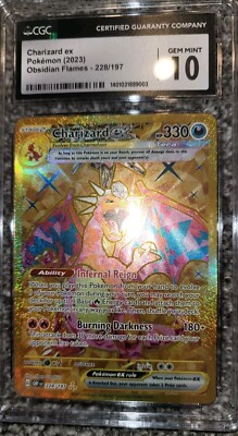 2023 Pokémon Obsidian Flames Charizard EX GOLD Hyper Rare