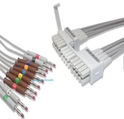 10 leads ECG EKG leadwires Cable banana 4.0 for ELI-150,ELI-210,ELI-250