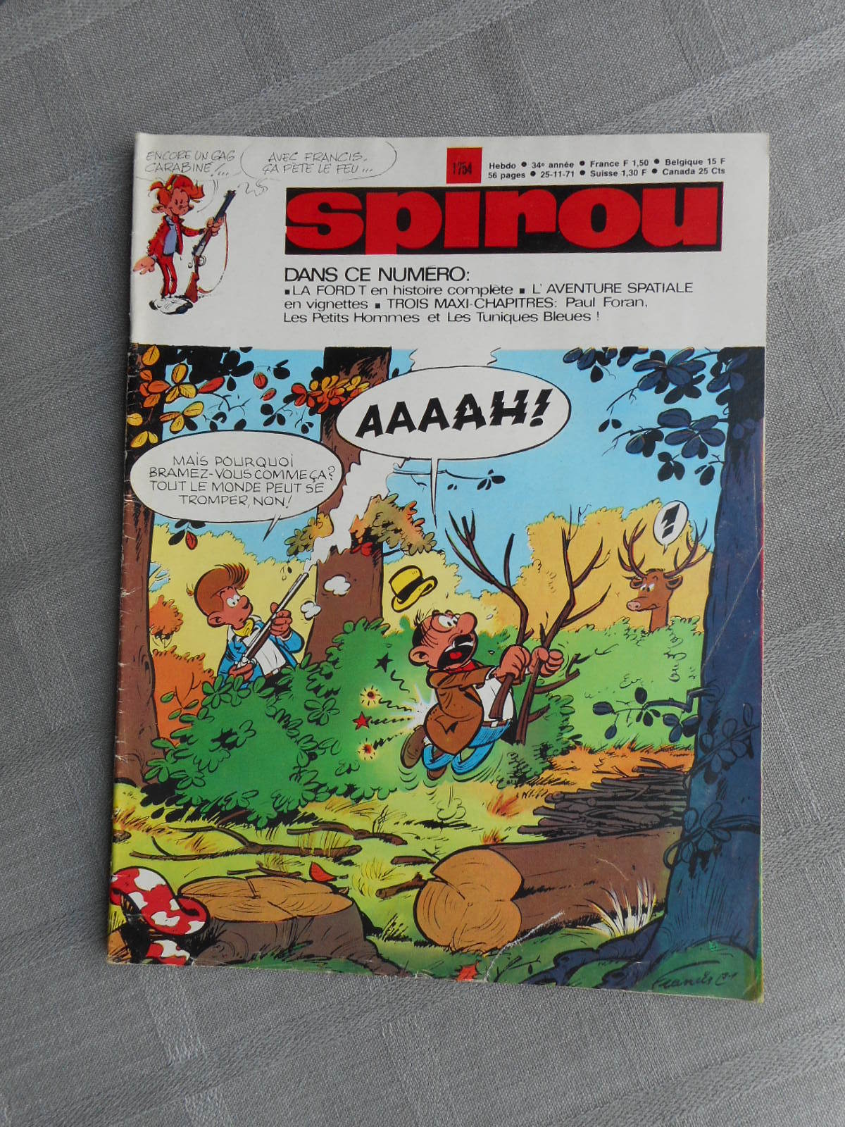 Spirou Weekly No. 1754 Good Condition / Fair Condition With Supplement