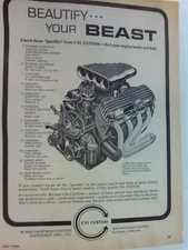 1966 CAL CUSTOM Laminated Print Ad JULY "FREE SHIPPING" AUTO ACCESSORIES