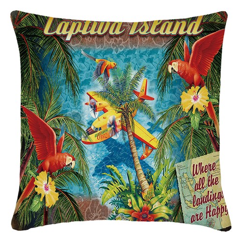 Macaw Bird Tropical Jungle Leaves Throw Pillow Cover Parrot Accent Cushion Case - Picture 28 of 60