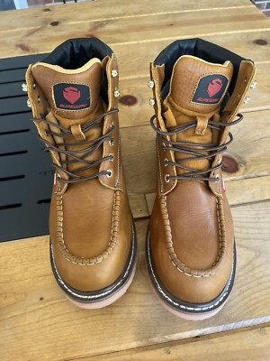 Sureway Mens SW601MS Brown Leather Lace Up Soft Toe Work  display picture 2