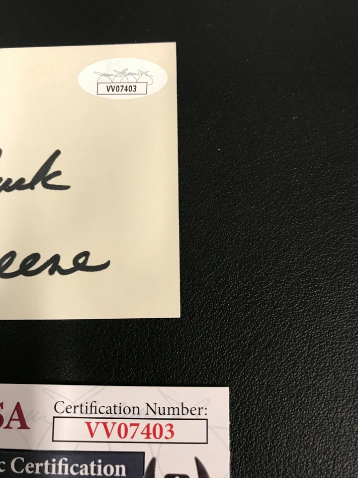 Joe Greene Steelers HOF JSA Certified Autograph 3x5 Index Card Signed! - Image 4 of 4