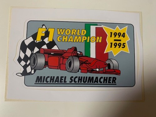 Michael Schumacher 1994 & 1995 F1 World Champion Sticker (2) Autocollants VG+ - Bild 2 von 5