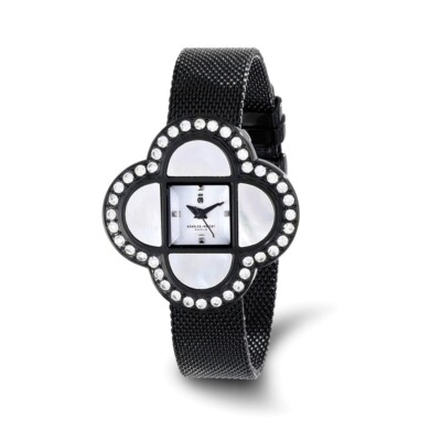 Ladies Charles Hubert IP Black Stainless 36x36mm Watch | eBay