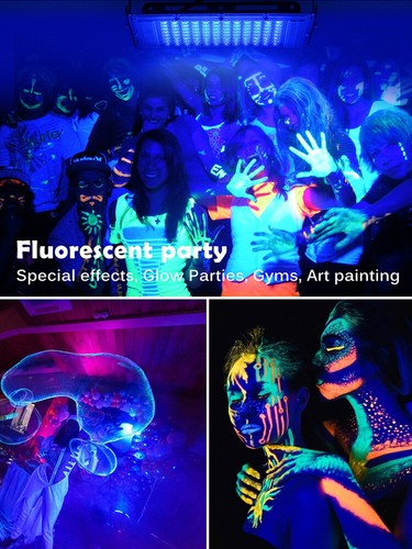 100W UV LED Blacklight IP65 Flood Light Party Stage Halloween Club Black Light - Picture 15 of 22