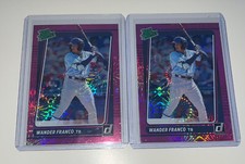 2-Wander Franco Pink Fireworks RC 2020 Donruss Rated Prospect #RP1 Rays Lot