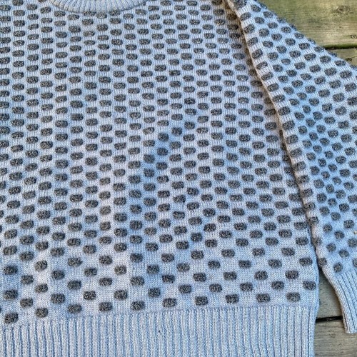 Vintage 90s Armani Alpaca Wool 3D Knit Sweater Large Gray - Picture 13 of 16