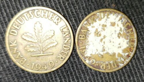 (2) 1949 D Germany 5 Pfennig - Picture 2 of 2