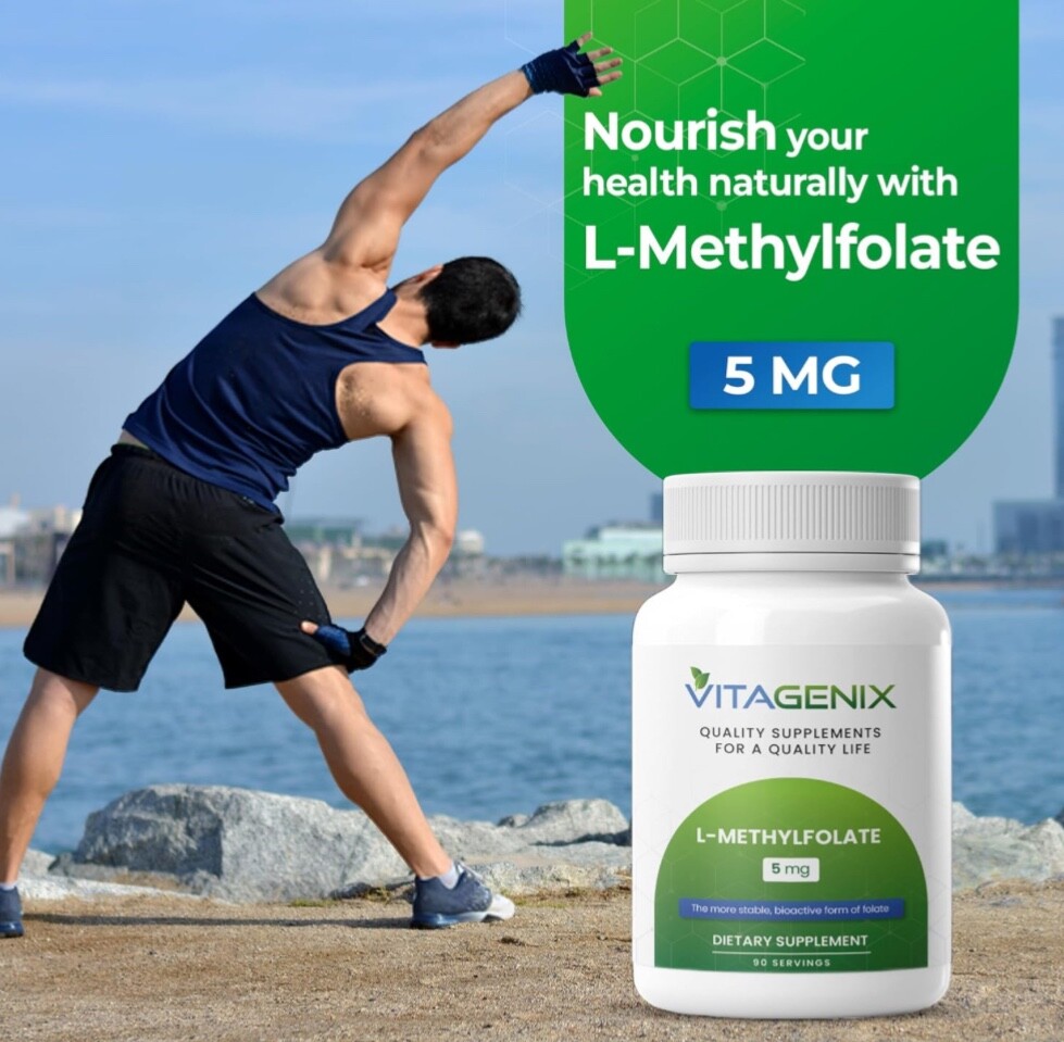 VitaGenix LMethylfolate For Mood & Immune Support 5MG 90 Capsules Exp