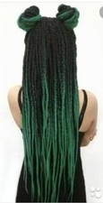 25 Cyber Ended Braids Black-Green