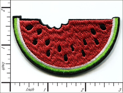 34 Pcs Embroidered Iron on patches Watermelon Slice Fruit 7.2x3.8cm AP028iA