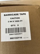 Presco 2mil 3" 1000' Yellow Caution tape, 8PK